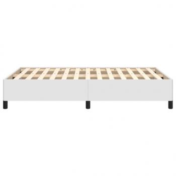 Bettgestell Weiß 120x200 cm Kunstleder