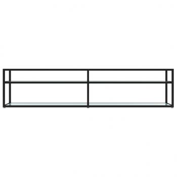 TV-Schrank Weiß Marmor-Optik 180x40x40,5 cm Hartglas