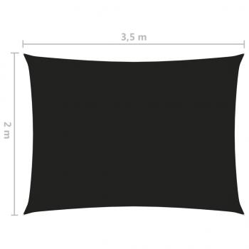 Sonnensegel Oxford-Gewebe Rechteckig 2x3,5 m Schwarz