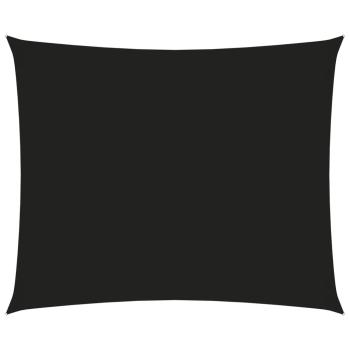Sonnensegel Oxford-Gewebe Rechteckig 6x7 m Schwarz