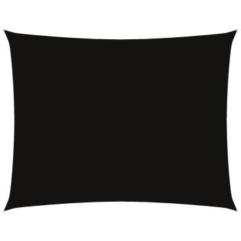 Sonnensegel Oxford-Gewebe Rechteckig 6x7 m Schwarz