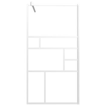 Duschwand für Walk-In Dusche 115x195 cm ESG-Glas Weiß