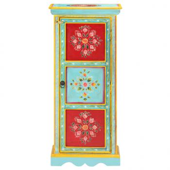 Highboard Handbemalt 40x30x90 cm Mango Massivholz   
