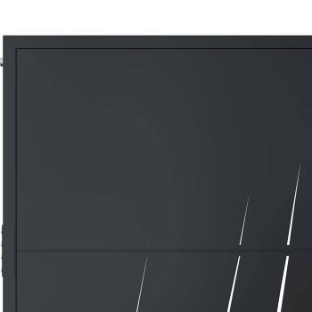 Gartentor Anthrazit 105x205 cm Stahl Gras-Design
