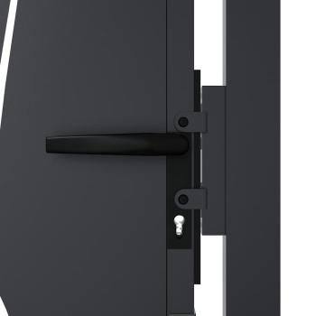 Gartentor Anthrazit 105x205 cm Stahl Gras-Design