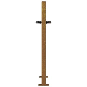 Gartentor 105x105 cm Cortenstahl Gras-Design