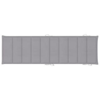 Sonnenliege mit Auflage Akazie Massivholz 