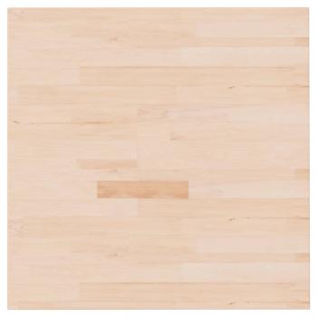 Tischplatte Quadratisch 70x70x4 cm Eichenholz Unbehandelt