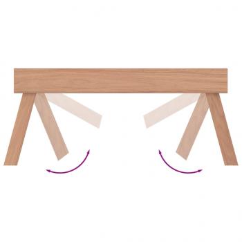 Klapptablett 55x35x25 cm Massivholz Teak