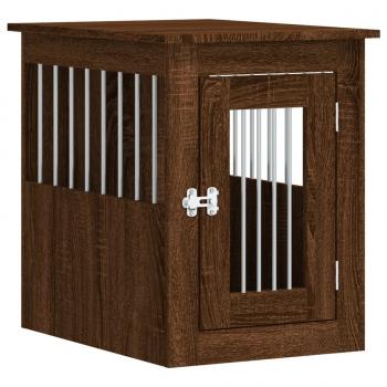 Hundekäfig im Möbelstil Braun Eichen-Optik 45x62x59 cm