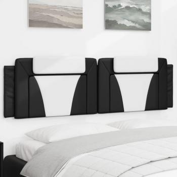 ARDEBO.de - Kopfteil-Kissen Schwarz und Weiß 180 cm Kunstleder