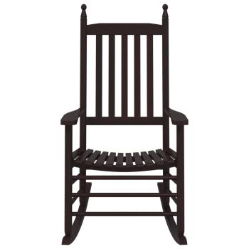 ARDEBO.de - Schaukelstühle mit Gebogenen Sitzen 2 Stk. Braun Pappelholz