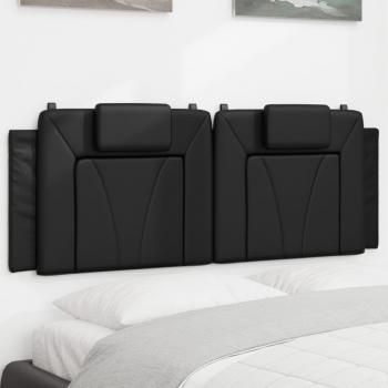 ARDEBO.de - Kopfteil-Kissen Schwarz 140 cm Kunstleder