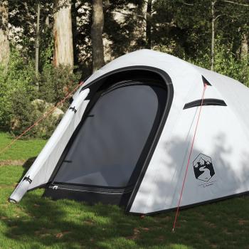 ARDEBO.de - Tunnel-Campingzelt 3 Personen Weiß Dunkel Wasserdicht