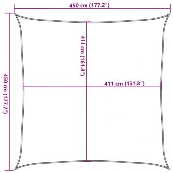 Sonnensegel Hellgrau 4,5x4,5 m 100% Polyester Oxford
