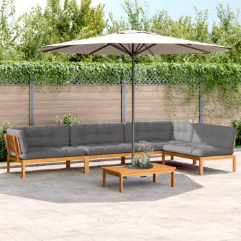 ARDEBO.de - 5-tlg. Garten-Sofagarnitur aus Paletten mit Kissen Akazienholz