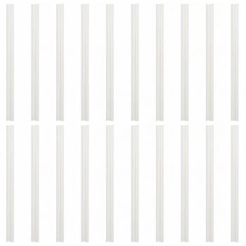 Sichtschutzstreifen 4 Stk. Marmorkies-Optik Grau 35x0,19 m PVC