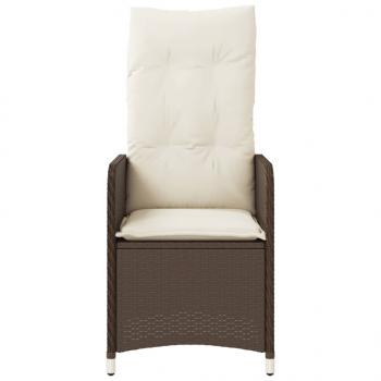 Outdoor-Lehnstühle 2 Stk. mit Tisch Braun Poly Rattan