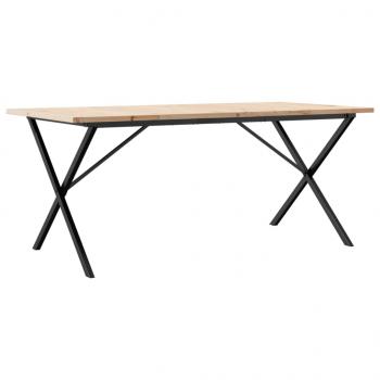 Esstisch X-Gestell 180x90x75,5 cm Massivholz Kiefer & Gusseisen