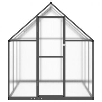 Gewächshaus mit Fundamentrahmen Anthrazit 169x169x195 cm Alu