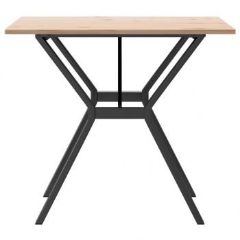 Esstisch Y-Gestell 90x90x75 cm Massivholz Kiefer und Gusseisen