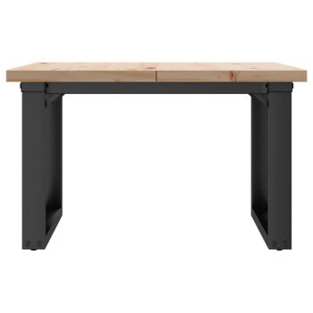 Couchtisch O-Gestell 60x60x40,5cm Massivholz Kiefer & Gusseisen
