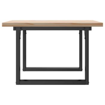 Couchtisch O-Gestell 60x60x40,5cm Massivholz Kiefer & Gusseisen