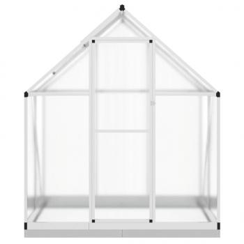 Gewächshaus mit Fundamentrahmen Silbern 169x114x202 cm Alu