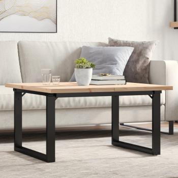 ARDEBO.de - Couchtisch O-Gestell 90x90x45,5cm Massivholz Kiefer & Gusseisen
