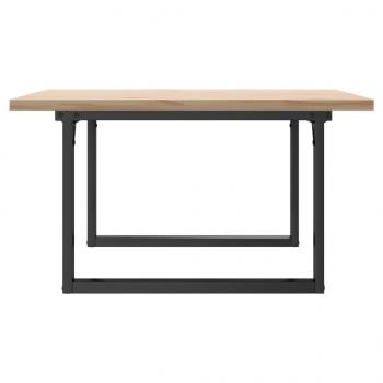 Couchtisch O-Gestell 90x90x45,5cm Massivholz Kiefer & Gusseisen