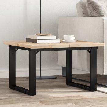ARDEBO.de - Couchtisch O-Gestell 70x70x40,5cm Massivholz Kiefer & Gusseisen