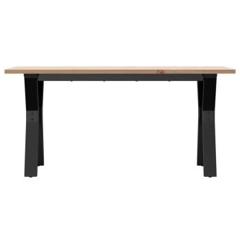 Couchtisch Y-Gestell 100x50x45 cm Massivholz Kiefer & Gusseisen