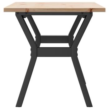 Couchtisch Y-Gestell 100x50x45 cm Massivholz Kiefer & Gusseisen