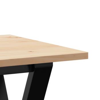 Couchtisch Y-Gestell 100x50x45 cm Massivholz Kiefer & Gusseisen