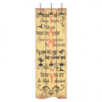 Wandgarderobe mit 6 Haken 120 x 40 cm "FAMILY" 