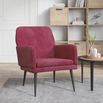 ARDEBO.de - Sessel Weinrot 62x79x79 cm Samt