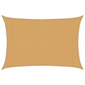 Sonnensegel 160 g/m² Rechteckig Sandfarben 3x5 m HDPE
