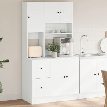 ARDEBO.de - Küchenschrank Weiß 95x50x180 cm Holzwerkstoff