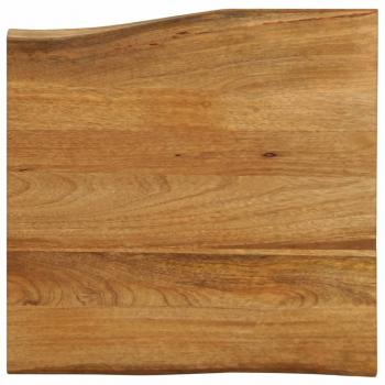 ARDEBO.de - Tischplatte mit Baumkante 60x60x2,5 cm Massivholz Mango