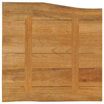Tischplatte mit Baumkante 40x40x3,8 cm Massivholz Mango