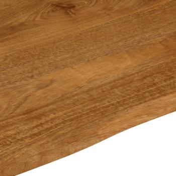 Tischplatte mit Baumkante 90x80x3,8 cm Massivholz Mango