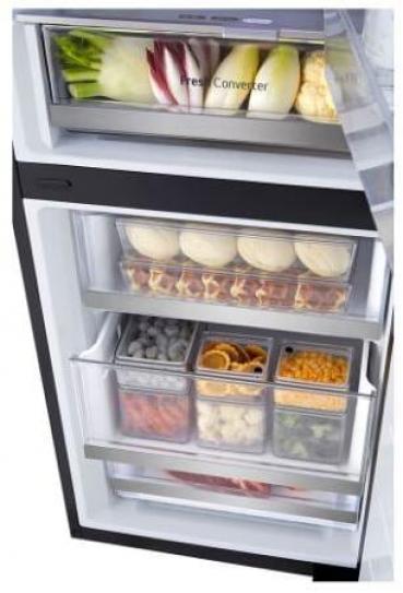 LG GBG7190CEV Stand Kühl-Gefrierkombination, 59,5 cm breit, 349 L, MoodUP, Insta View, 4,3-Zoll-LCD-Bildschirm, ThinQ WLAN, Essence Black Steel