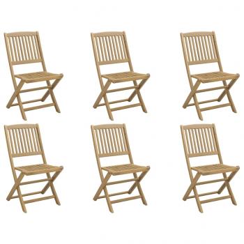 Gartenstühle 6 Stk. Klappbar 48,5x57x90 cm Massivholz Akazie