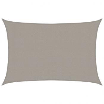 Sonnensegel 160 g/m² Rechteckig Hellgrau 3x5 m HDPE