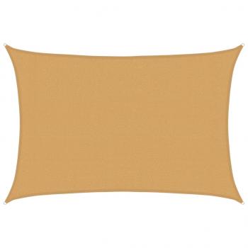 Sonnensegel 160 g/m² Rechteckig Sandfarben 3x4,5 m HDPE