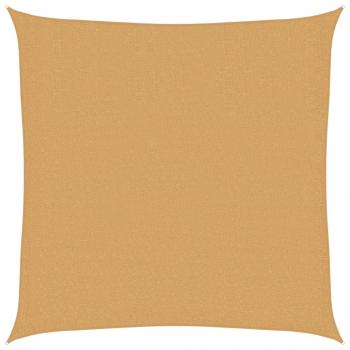 Sonnensegel 160 g/m² Quadratisch Sandfarbe 3x3 m HDPE