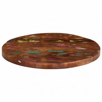 Tischplatte Ø 90x2,5 cm Rund Altholz Massiv