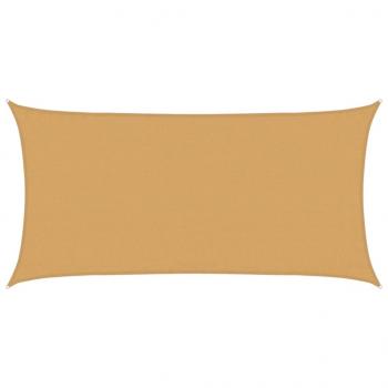 Sonnensegel 160 g/m² Rechteckig Sandfarben 3x6 m HDPE