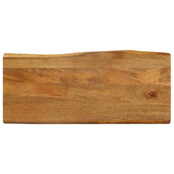 ARDEBO.de - Tischplatte mit Baumkante 100x40x2,5 cm Massivholz Mango