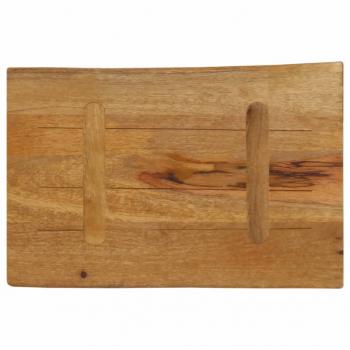 Tischplatte mit Baumkante 50x40x3,8 cm Massivholz Mango